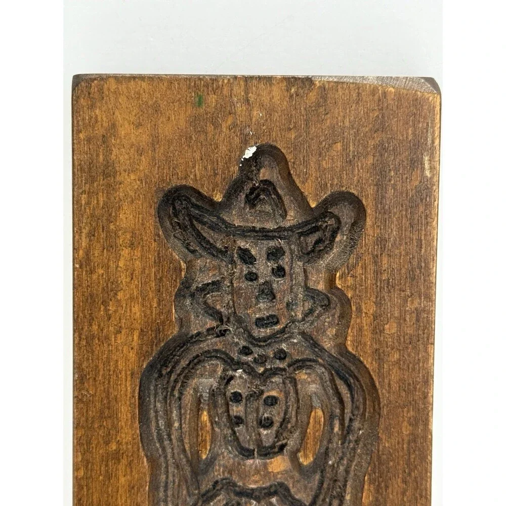 Antique German Dutch Carved Wood Springerle Cookie Mold Vintage Kitchen 3